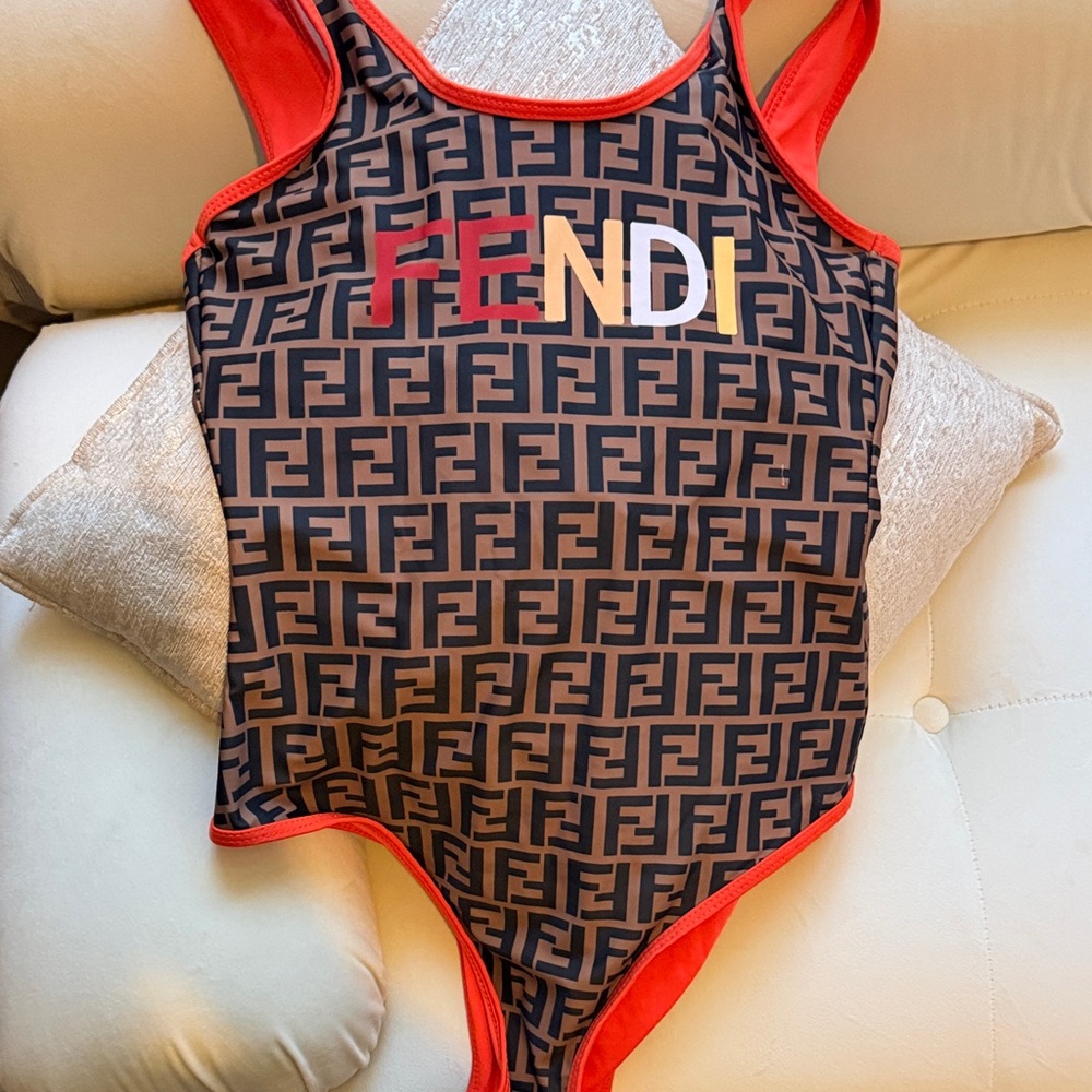 Fendi Black and orange Logo Bodysuit - Picture 4 of 10